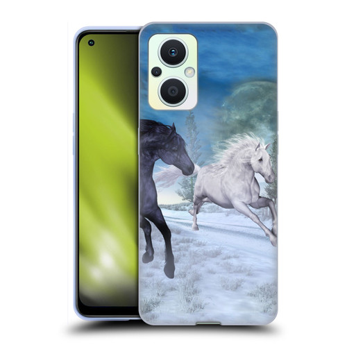 Simone Gatterwe Horses Freedom In The Snow Soft Gel Case for OPPO Reno8 Lite