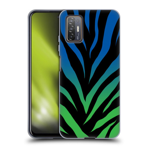 Grace Illustration Animal Prints Ombré Zebra Soft Gel Case for HTC Desire 21 Pro 5G