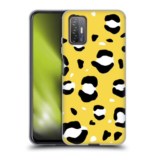 Grace Illustration Animal Prints Yellow Leopard Soft Gel Case for HTC Desire 21 Pro 5G