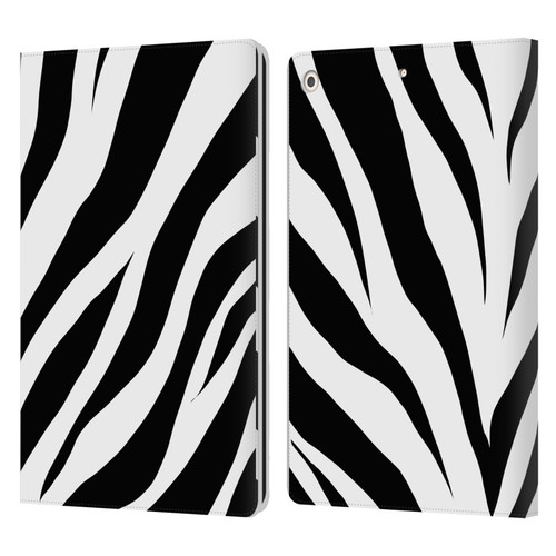 Grace Illustration Animal Prints Zebra Leather Book Wallet Case Cover For Apple iPad 10.2 2019/2020/2021