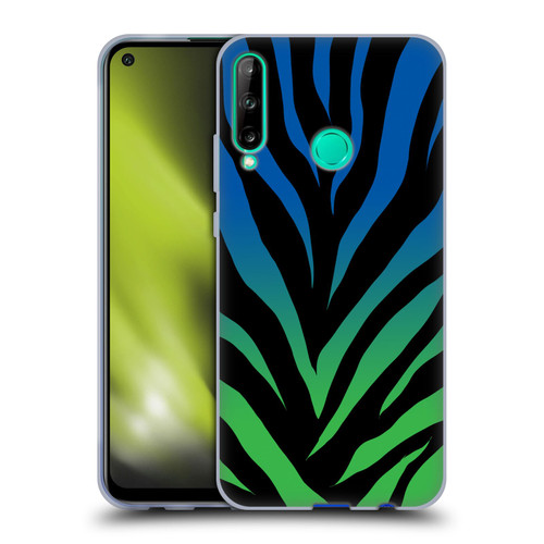 Grace Illustration Animal Prints Ombré Zebra Soft Gel Case for Huawei P40 lite E