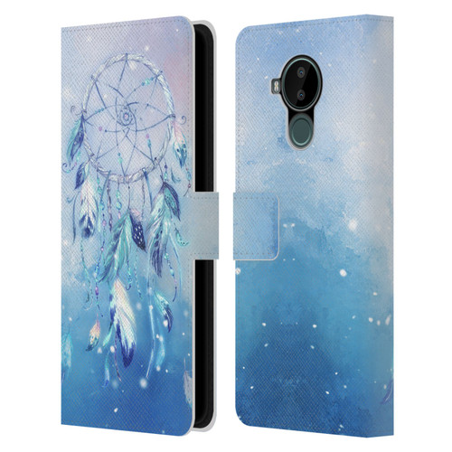 Simone Gatterwe Assorted Designs Blue Dreamcatcher Leather Book Wallet Case Cover For Nokia C30