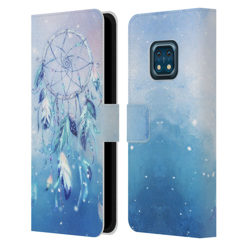 Simone Gatterwe Assorted Designs Blue Dreamcatcher Leather Book Wallet Case Cover For Nokia XR20