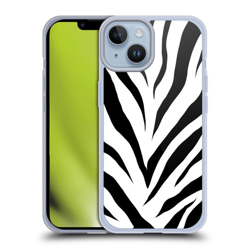 Grace Illustration Animal Prints Zebra Soft Gel Case for Apple iPhone 14