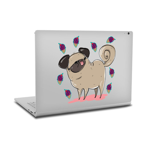 Grace Illustration Dogs Pug Vinyl Sticker Skin Decal Cover for Microsoft Surface Book 2