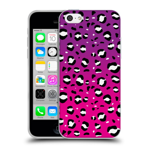 Grace Illustration Animal Prints Pink Leopard Soft Gel Case for Apple iPhone 5c