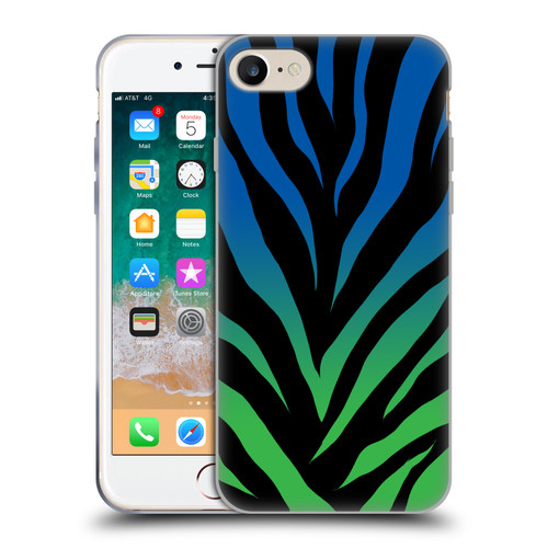 Grace Illustration Animal Prints Ombré Zebra Soft Gel Case for Apple iPhone 7 / 8 / SE 2020 & 2022