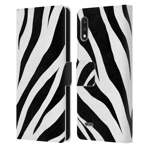 Grace Illustration Animal Prints Zebra Leather Book Wallet Case Cover For LG K22