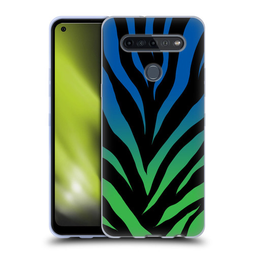 Grace Illustration Animal Prints Ombré Zebra Soft Gel Case for LG K51S