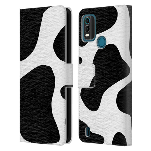 Grace Illustration Animal Prints Cow Leather Book Wallet Case Cover For Nokia G11 Plus
