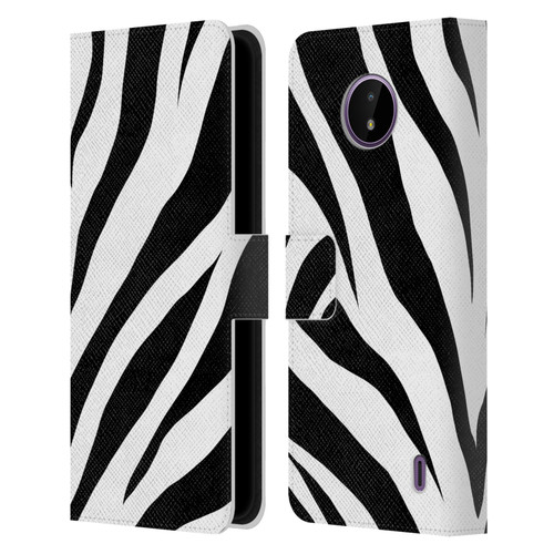 Grace Illustration Animal Prints Zebra Leather Book Wallet Case Cover For Nokia C10 / C20