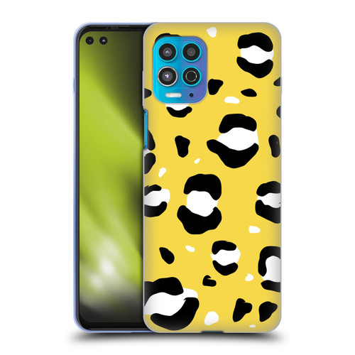 Grace Illustration Animal Prints Yellow Leopard Soft Gel Case for Motorola Moto G100