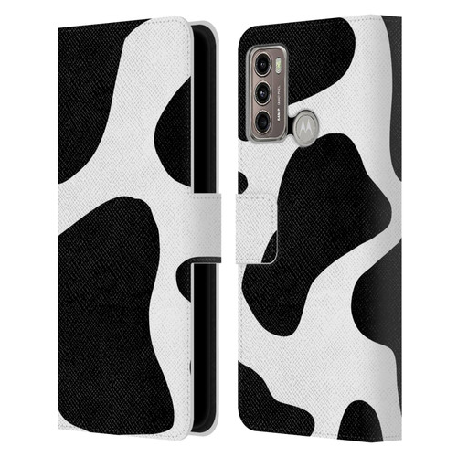 Grace Illustration Animal Prints Cow Leather Book Wallet Case Cover For Motorola Moto G60 / Moto G40 Fusion