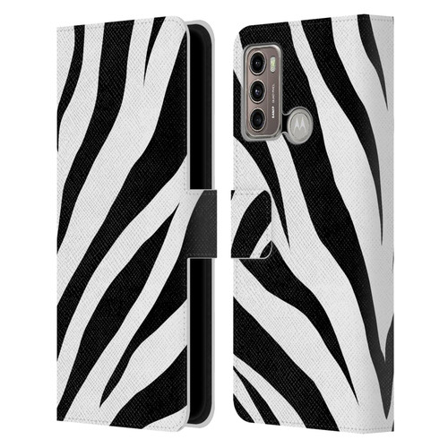 Grace Illustration Animal Prints Zebra Leather Book Wallet Case Cover For Motorola Moto G60 / Moto G40 Fusion