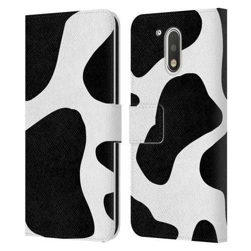 Grace Illustration Animal Prints Cow Leather Book Wallet Case Cover For Motorola Moto G41
