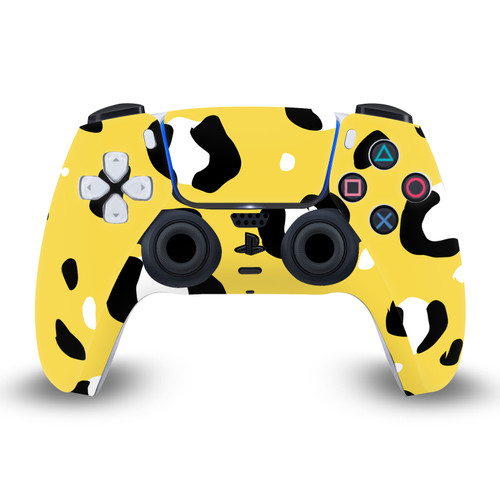 Grace Illustration Art Mix Yellow Leopard Vinyl Sticker Skin Decal Cover for Sony PS5 Sony DualSense Controller