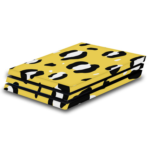 Grace Illustration Art Mix Yellow Leopard Vinyl Sticker Skin Decal Cover for Sony PS4 Pro Console