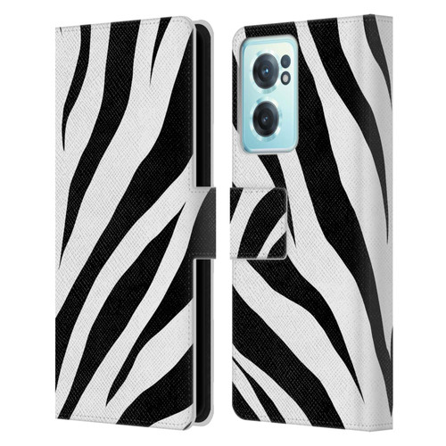 Grace Illustration Animal Prints Zebra Leather Book Wallet Case Cover For OnePlus Nord CE 2 5G