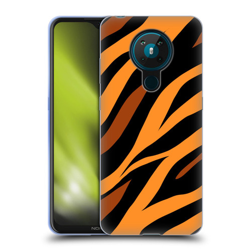 Grace Illustration Animal Prints Tiger Soft Gel Case for Nokia 5.3