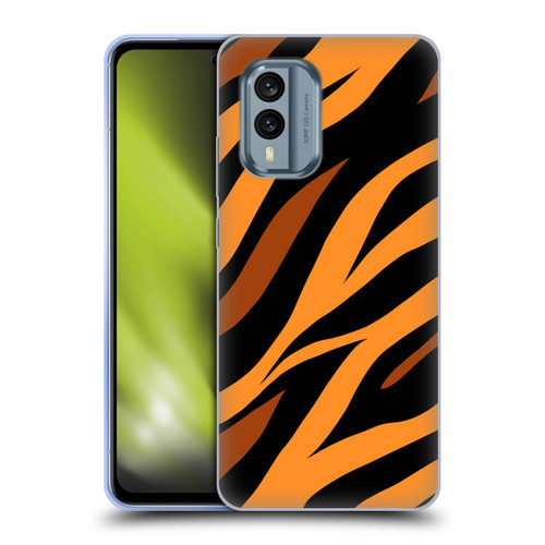 Grace Illustration Animal Prints Tiger Soft Gel Case for Nokia X30
