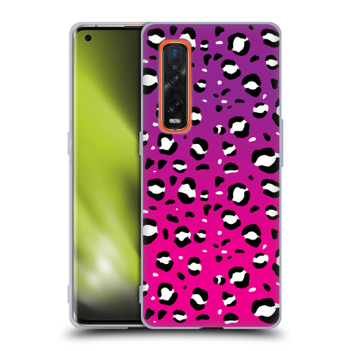 Grace Illustration Animal Prints Pink Leopard Soft Gel Case for OPPO Find X2 Pro 5G