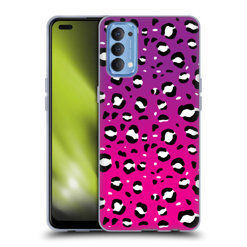 Grace Illustration Animal Prints Pink Leopard Soft Gel Case for OPPO Reno 4 5G