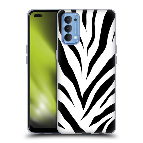 Grace Illustration Animal Prints Zebra Soft Gel Case for OPPO Reno 4 5G