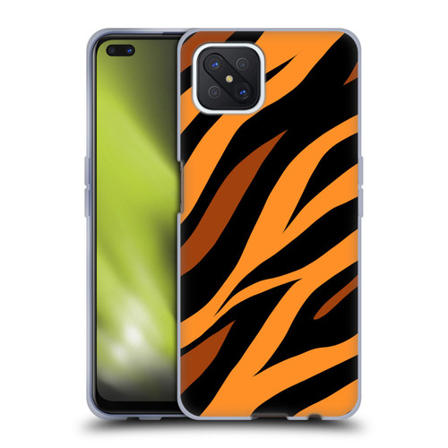 Grace Illustration Animal Prints Tiger Soft Gel Case for OPPO Reno4 Z 5G