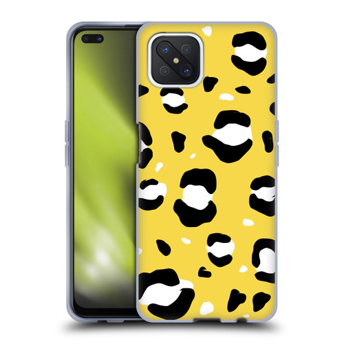 Grace Illustration Animal Prints Yellow Leopard Soft Gel Case for OPPO Reno4 Z 5G