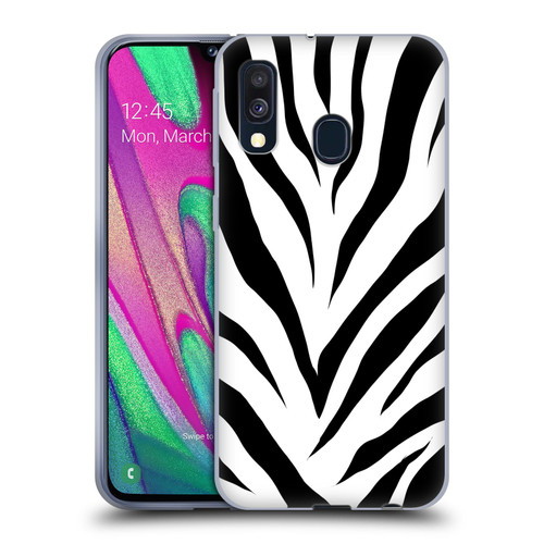 Grace Illustration Animal Prints Zebra Soft Gel Case for Samsung Galaxy A40 (2019)