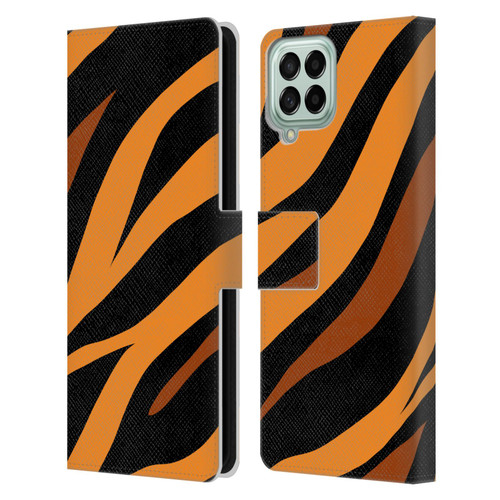 Grace Illustration Animal Prints Tiger Leather Book Wallet Case Cover For Samsung Galaxy M33 (2022)