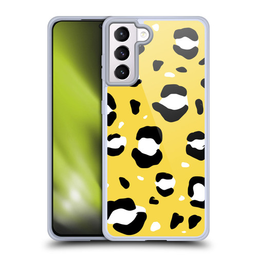 Grace Illustration Animal Prints Yellow Leopard Soft Gel Case for Samsung Galaxy S21+ 5G