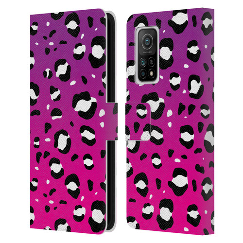 Grace Illustration Animal Prints Pink Leopard Leather Book Wallet Case Cover For Xiaomi Mi 10T 5G