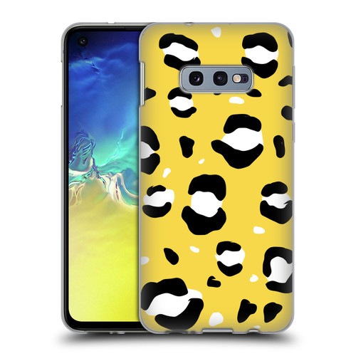 Grace Illustration Animal Prints Yellow Leopard Soft Gel Case for Samsung Galaxy S10e