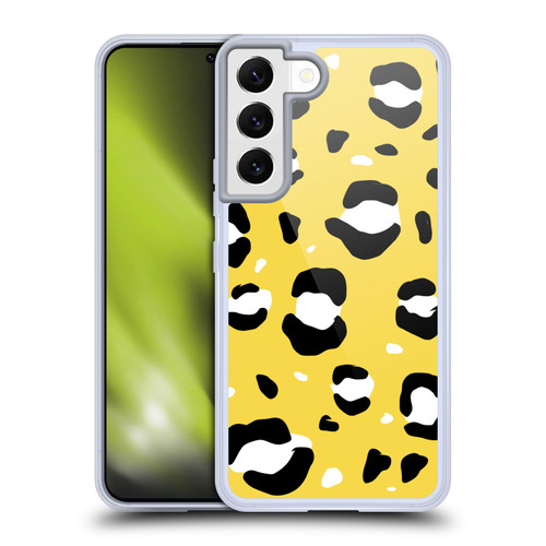 Grace Illustration Animal Prints Yellow Leopard Soft Gel Case for Samsung Galaxy S22 5G