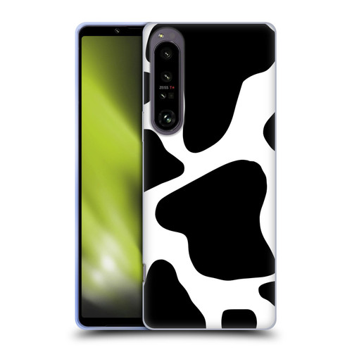 Grace Illustration Animal Prints Cow Soft Gel Case for Sony Xperia 1 IV