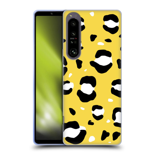 Grace Illustration Animal Prints Yellow Leopard Soft Gel Case for Sony Xperia 1 IV