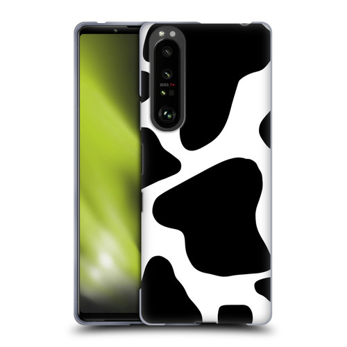 Grace Illustration Animal Prints Cow Soft Gel Case for Sony Xperia 1 III