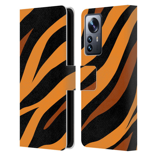 Grace Illustration Animal Prints Tiger Leather Book Wallet Case Cover For Xiaomi 12 Pro
