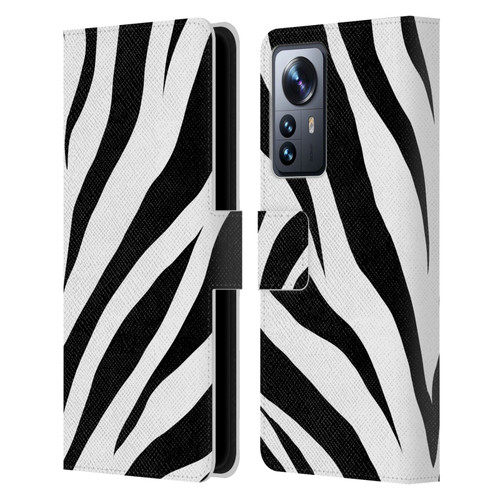 Grace Illustration Animal Prints Zebra Leather Book Wallet Case Cover For Xiaomi 12 Pro