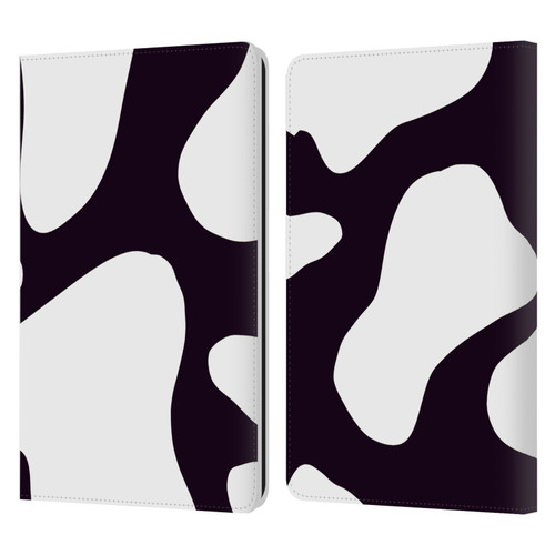 Grace Illustration Cow Prints Black And White Leather Book Wallet Case Cover For Amazon Kindle Paperwhite 1 / 2 / 3