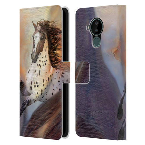 Simone Gatterwe Horses Wild 2 Leather Book Wallet Case Cover For Nokia C30