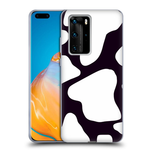 Grace Illustration Cow Prints Black And White Soft Gel Case for Huawei P40 Pro / P40 Pro Plus 5G