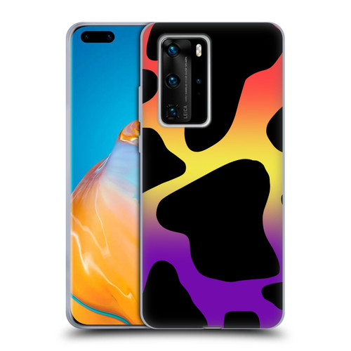 Grace Illustration Cow Prints Sunset Soft Gel Case for Huawei P40 Pro / P40 Pro Plus 5G