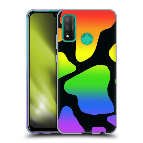 Grace Illustration Cow Prints Rainbow Soft Gel Case for Huawei P Smart (2020)