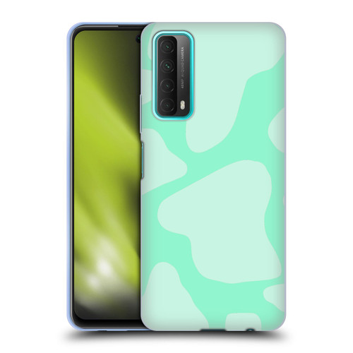 Grace Illustration Cow Prints Mint Green Soft Gel Case for Huawei P Smart (2021)