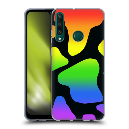 Grace Illustration Cow Prints Rainbow Soft Gel Case for Huawei Y6p