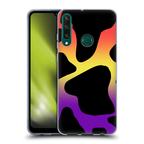 Grace Illustration Cow Prints Sunset Soft Gel Case for Huawei Y6p