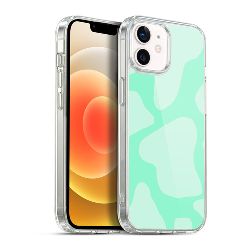 Grace Illustration Cow Prints Mint Green Soft Gel Case for Apple iPhone 12 / iPhone 12 Pro & MagSafe