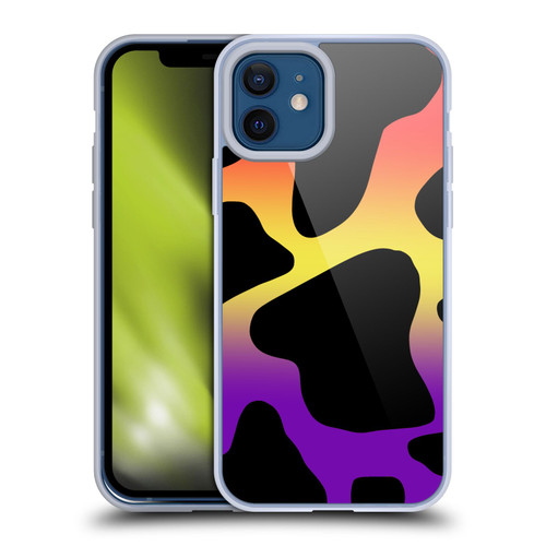 Grace Illustration Cow Prints Sunset Soft Gel Case for Apple iPhone 12 / iPhone 12 Pro